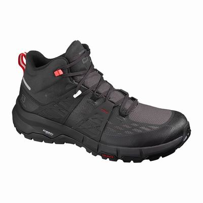 Salomon ODYSSEY MID GTX - Miesten Vaelluskengät - Mustat/Punainen